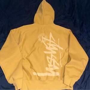 Stussy Mustard Zip-Up Hoodie